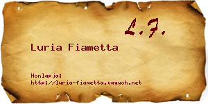 Luria Fiametta névjegykártya
